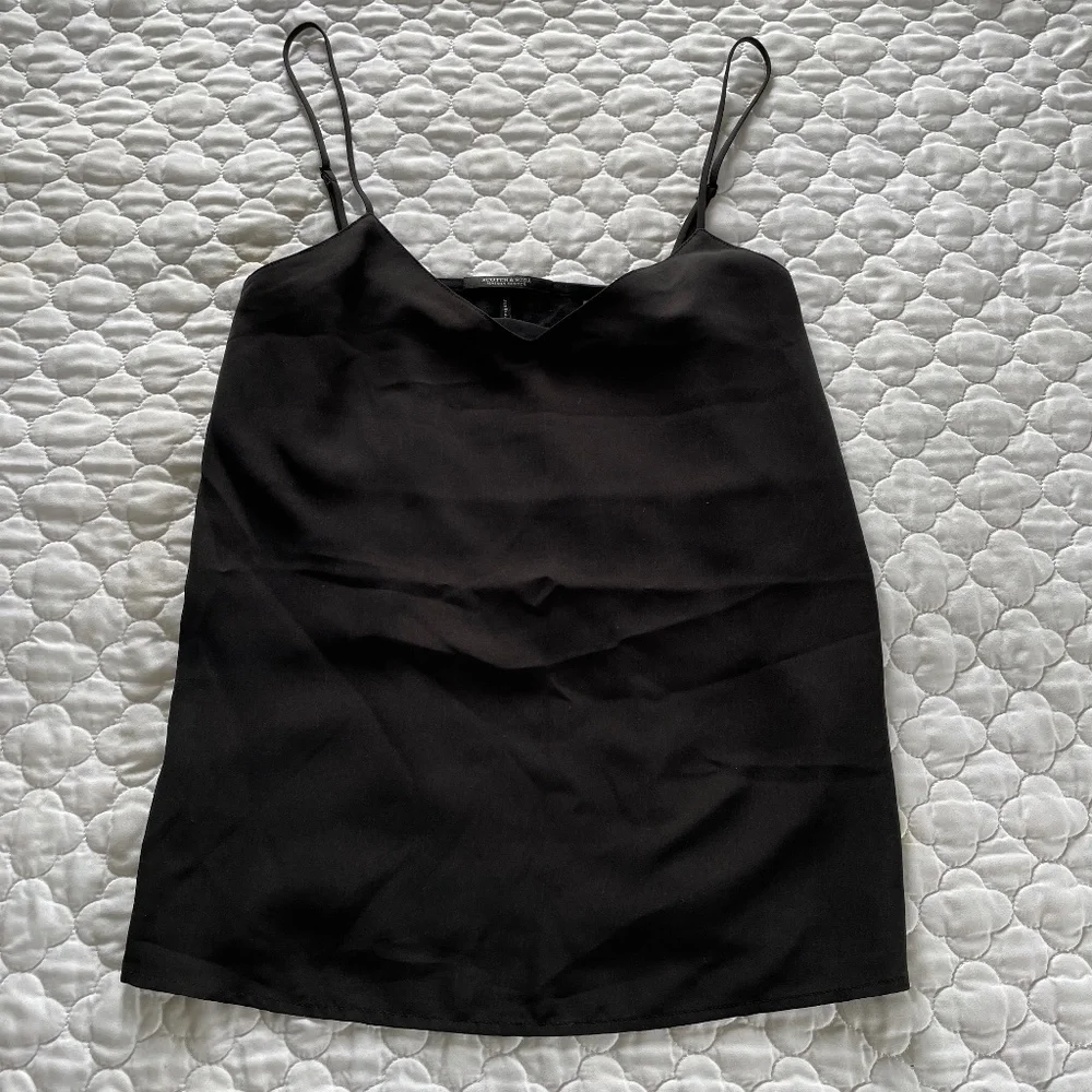 Scotch‎ & Soda Maison Scotch Woven Front Jersey Back Camisole Size Small